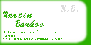 martin bankos business card